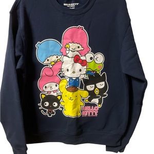 HELLO KITTY ADULT NAVY BLUE SWEATSHIRT